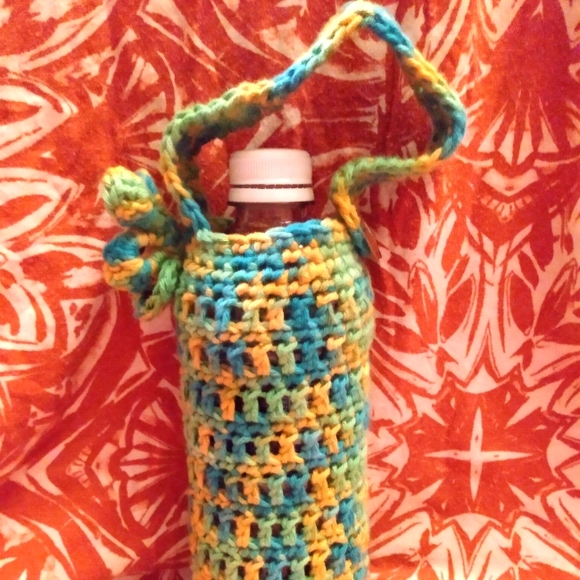 NEW Bottle Carrier/Holder HAND CRAFTED Crochet Handmade - Picture 13 of 16